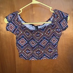 Patterned Crop Top